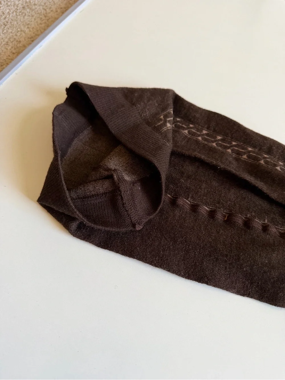 Brown Cable Knit Tights